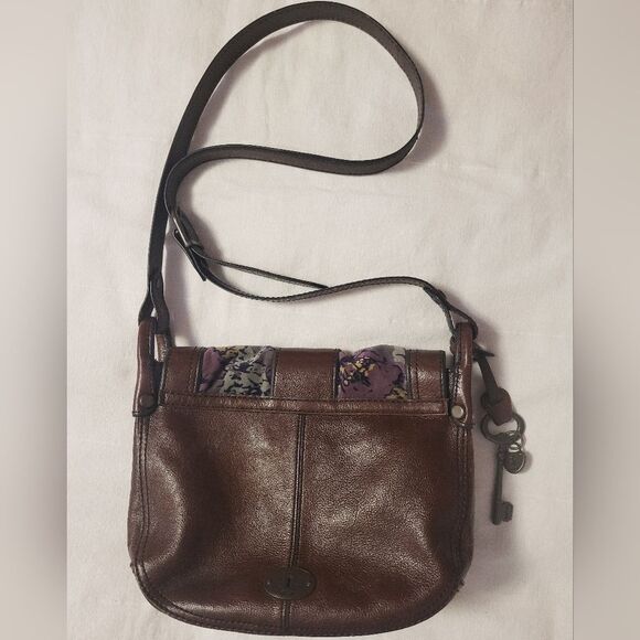 Floral Fossil VRI Brown Crossbody Bag - Picture 4 of 5